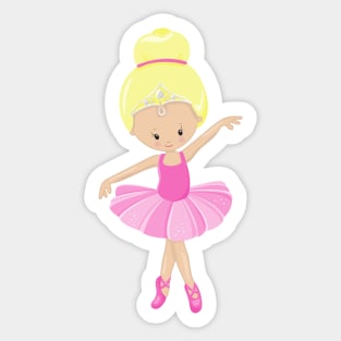 Ballerina, Ballet Girl, Ballet Dancer, Blonde Hair Sticker